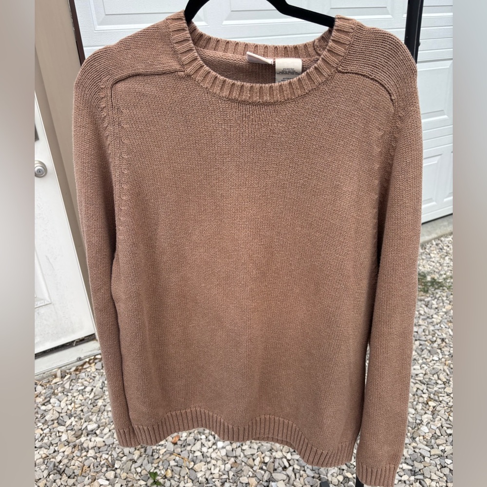 Vintage Faded Glory Tan Crew Neck Sweater